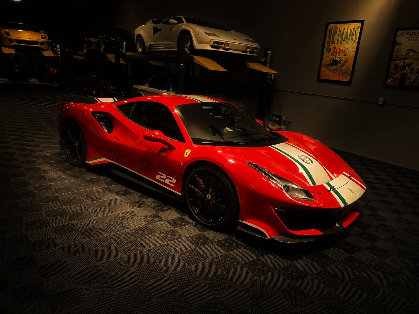 Ferrari 488 Pista in the collection hall